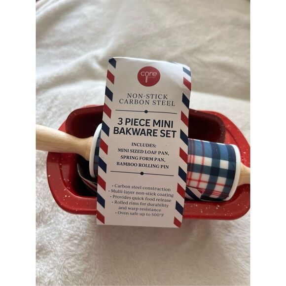 Core Kitchen 3 piece Mini Bakeware Set Patriotic Bake Set NEW - Picture 2 of 5